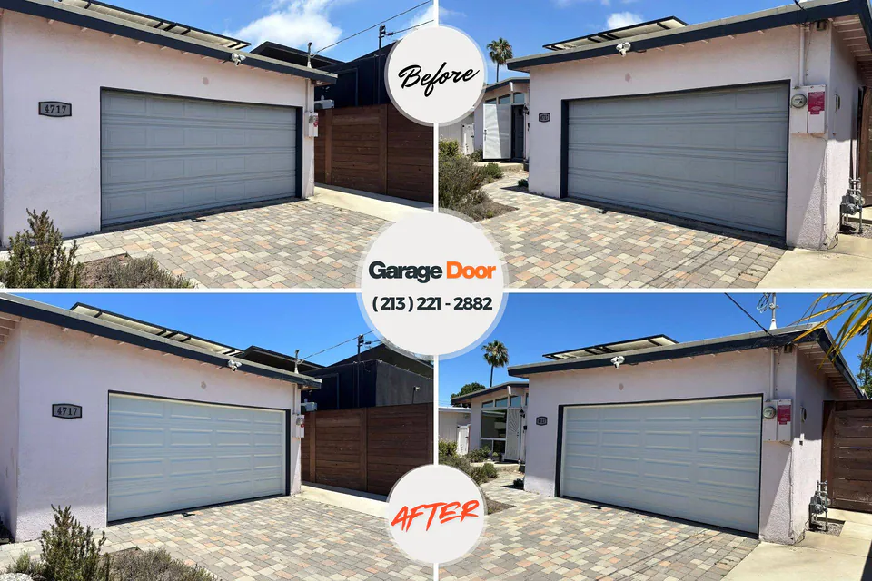 Before and after: garage door repair Fort Myers Shores, FL